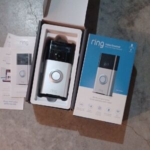 Ring Smart Doorbell in Silver and Black